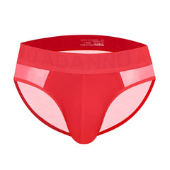 Sheer Nylon Men’s Thong Briefs – Lace Back AD771